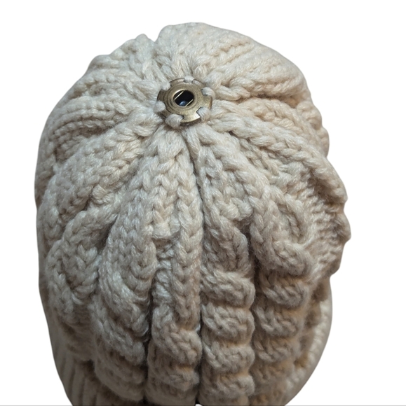 FURTALK Womens Winter Knitted Beanie Cream Cableknit Hat - Picture 4 of 4